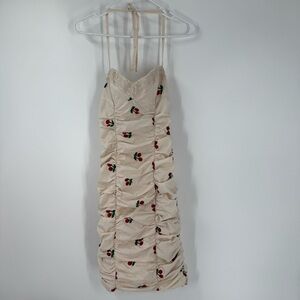 Betsey Johnson Vintage Cherry Print Dress Strapless Pinup Y2K Cherries Dress